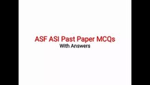 ASF Jobs 2025 | ASF ASI Test Preparation | ASF ASI Syllabus | ASF ASI Past Papers | ASF Test Date