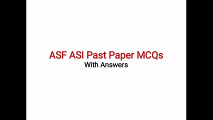 ASF Jobs 2025 | ASF ASI Test Preparation | ASF ASI Syllabus | ASF ASI Past Papers | ASF Test Date