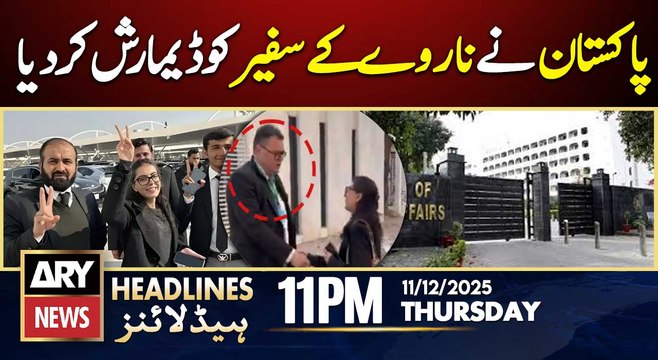 Pakistan demarches Norwegian ambassador | ARY News 11 PM Headlines | 11th Dec 2025