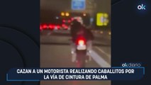 Cazan a un motorista realizando caballitos por la Vía de Cintura de Palma