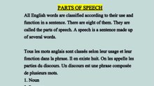 Apprendre l'anglais en français (Learn parts of speech in your native language, French)