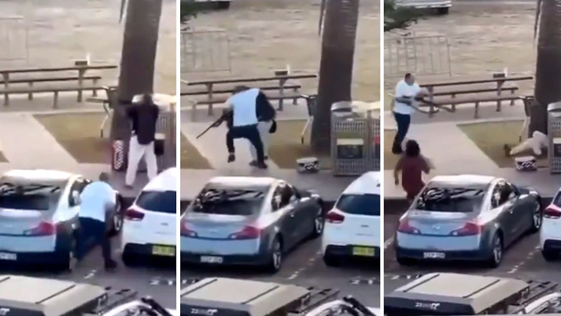 El tiroteo en Bondi Beach, la playa m�s famosa de S�dney, durante una celebraci�n jud�a del Januc�, ha dejado un v�deo en el que se ve a un hombre an�nimo, vestido con camiseta blanca, quitarle el arma al tirador que ha matado al menos a 12 personas esta ma�ana.

En el v�deo se le ve escondido detr�s de un coche, pensando en si actuar, hasta que se decide y sorprende al terrorista por detr�s. En las im�genes se ve como lo agarra por los brazos justo cuando el atacante dispara. Se produce un breve forcejeo, durante el cual el ciudadano que intervino logra desarmar al terrorista y en cuesti�n de segundos los papeles se invierten. El tirador se cae al suelo, se levanta y se aleja, mientras quien lo desarm� le apunta con el arma, pero no dispara.

Otros transe�ntes intervienen, uno de los cuales lanza algo al terrorista, que se marcha mientras su c�mplice le cubre las espaldas desde lo alto de un puente peatonal, donde se ha atrincherado.