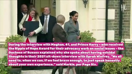 Meghan Markle Was Ashamed Of Suicidal Thoughts