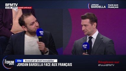 FORUM BFM - "On attend que vous répondiez à nos questions", Jordan Bardella, le président du RN, face aux Français