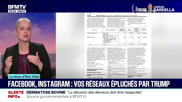 LE CHOIX D'ELSA VIDAL - Facebook, Instagram...: vos réseaux sociaux épluchés par les États-Unis