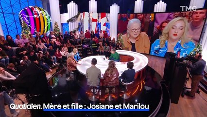 Josiane Balasko sans filtre sur sa relation avec sa fille Marilou Berry, qui a suivi ses traces - Quotidien, capture d'écran TMC