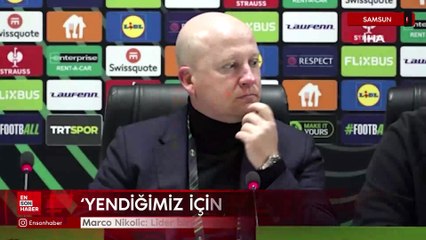 Marco Nikolic: Lider bir takımı yendiğimiz için mutluyuz