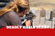 Halle Berry shows deadly accuracy in stunning tactical shooting-range display