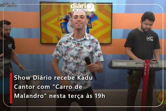 Nessa terça-feira(9) o programa Show Diário apresentado por @tikinhopankdaoof, recebeu @Kaducantoroficial_ para dar um show com a música Carro de malandro . O programa Show Diário vai ao ar toda terça-feira, às 19h na TV Diário do Sertão