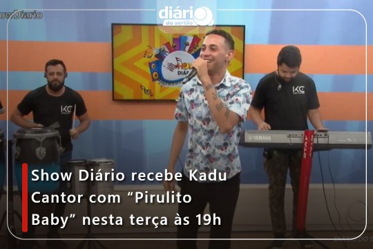 Nessa terça-feira(9) o programa Show Diário apresentado por @tikinhopankdaoof, recebeu @Kaducantoroficial_ para dar um show com a música pirulito baby . O programa Show Diário vai ao ar toda terça-feira, às 19h na TV Diário do Sertão