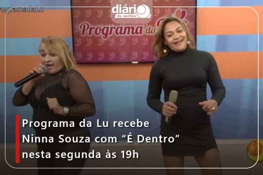 O @programa_da_lu dessa segunda-feira(8), apresentado por recebeu a cantora @ninnaa_souzaa_oficia que deu um show com a música É dentro . O programa da Lu vai ao a toda segunda-feira, as 19h na TV Diário do Sertão