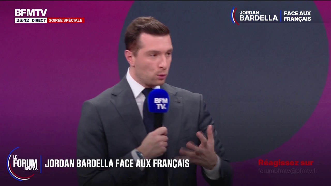 FORUM BFMTV - "Dès notre arrivée au pouvoir, nous déclencherons un référendum sur l'immigration" affirme Jordan Bardella