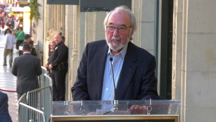 James L. Brooks gives a speech at his Hollywood Walk of Fame star unveiling ceremony
