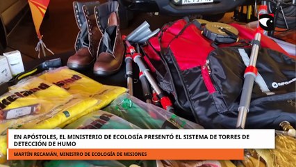 En Apóstoles, el Ministerio de Ecología presentó el sistema de torres de detección de humo