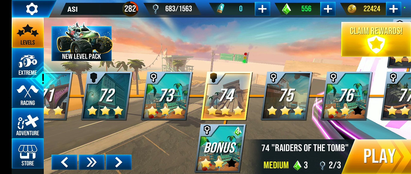 Stunt Car Extreme Level 74 "RAIDERS OF THE TOMB"