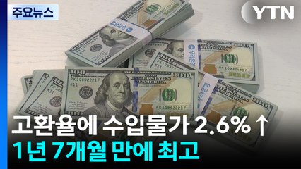고환율에 수입물가 2.6%↑...1년 7개월 만에 최고 / YTN