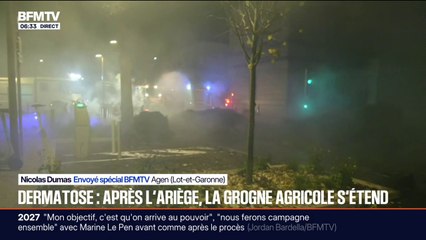 Les blocages des agriculteurs opposés aux abattage des bovins, après la détection d'un cas de dermatose, s'étendent Lot-et-Garonne.