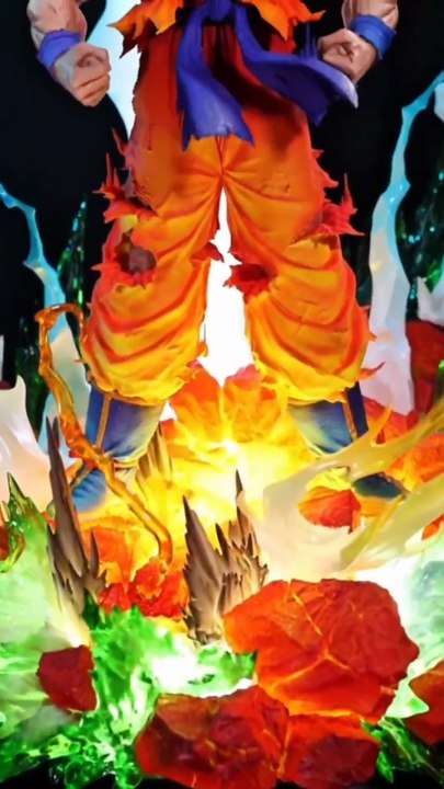 Dragon Ball Z Buu vs Goku Model Super Saiyan Genki Bomb Action Figure