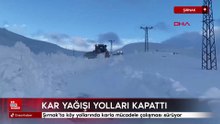 Şırnak’ta köy yollarında karla mücadele çalışması sürüyor