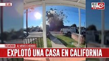 Fuga de gas provoca tremenda explosión en una casa: Mirá el video