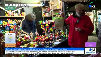 Marché de Noël de Colmar : "Il y a des pics de fréquentation mais pas de surtourisme", selon Alsace Destination Tourisme