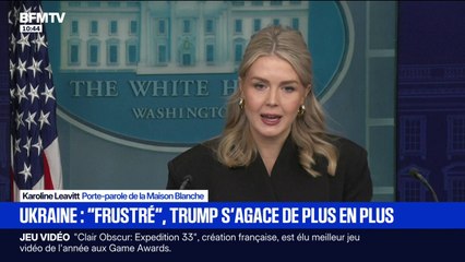 Ukraine: "Nous ne savons toujours pas si une paix véritable peut-être instaurée", déclare Karoline Leavitt, porte-parole de la Maison Blanche