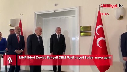 MHP lideri Bahçeli DEM Parti heyeti ile bir araya geldi