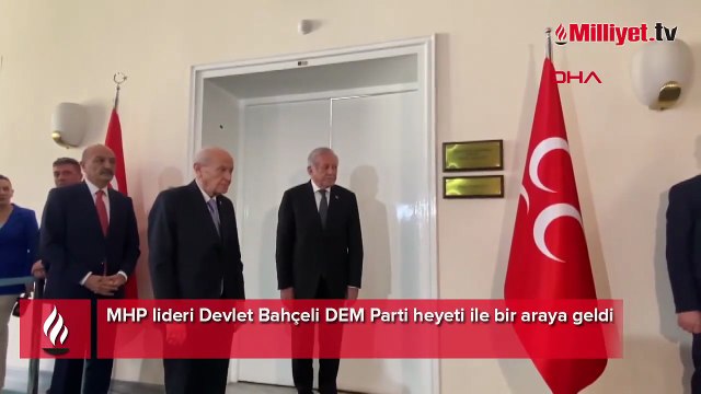MHP lideri Bahçeli DEM Parti heyeti ile bir araya geldi