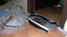 İstanbul'da korkunç olay: Binanın temeli çöktü, bina içeri göçtü!