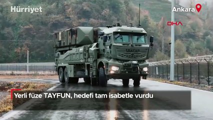 Yerli füze TAYFUN, hedefi tam isabetle vurdu