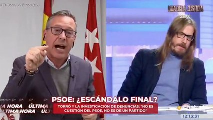 Alfonso Serrano explota en directo contra los insultos del podemita Pablo Fernández: “Gentuza, que te den”