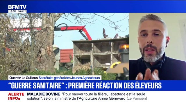 Dermatose bovine: On a une interdiction de transport et de déplacer les animaux et malheureusement on a des agriculteurs qui ne jouent pas le jeu , déplore Quentin Le Guillous, secrétaire général des Jeunes Agriculteurs