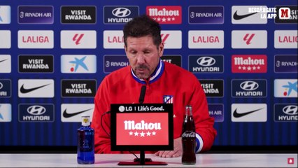Simeone: "Sigo aquí gracias a los futbolistas, sin duda"