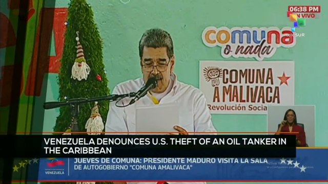 FTS 8:30 12-12: Venezuela denounces U.S. theft of an oil tanker in the Caribbean