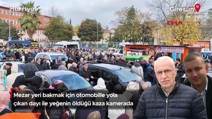 Dayı ile yeğenin öldüğü kaza kamerada