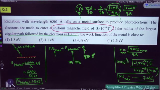 Modern Physics Lecture - 6 | AG Sir | Unacademy Kota | NEET JEE