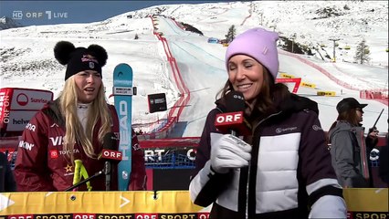 Lindsey Vonn - St.Moritz Downhill 1 Interview