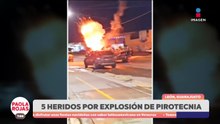 Chispa provoca explosión en vehículo con músicos en Guanajuato