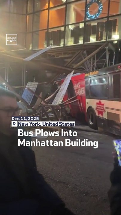 Bus Plows Into Manhattan Building