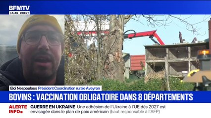 Crise agricole: "J'appelle toute la France à aller voir ses préfets et demander des comptes" déclare Eloi Nespoulos, président de la Coordination rurale de l'Aveyron