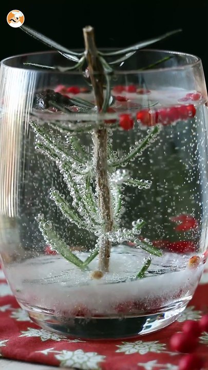 Cocktail di natale con alberello innevato: versione alcolica ed analcolica da provare