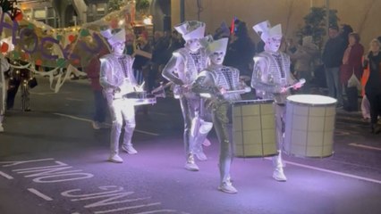 LED drummers bring electrifying energy to the Paisley Halloween festival 2025