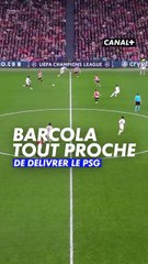 Le face à face de Bradley Barcola hier soir qui est passé tout proche de délivrer le PSG
