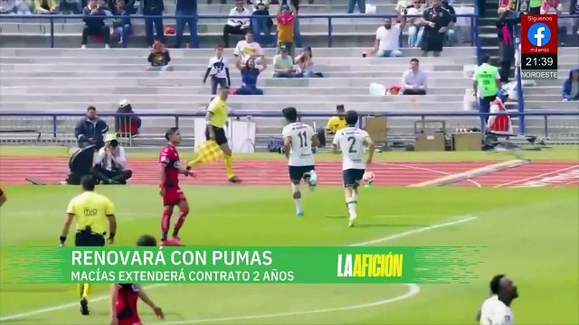 Pumas renovará por dos años a José Juan Macías pese a su lesión