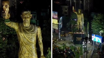 Messi ya tienen estatua gigante; en la India preparan homenaje al jugador del Inter Miami