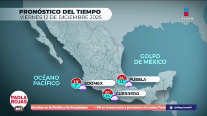 Pronóstico del Tiempo 12 de diciembre de 2025 | DPC con Poala Rojas