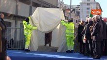 L'inaugurazione della statua di San Francesco d'Assisi al Ponte dell'Industria a Roma