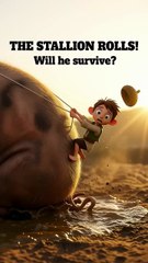 Lilliput Pig ride _ @Hariput #shorts #pig #lilliput #funny #anime