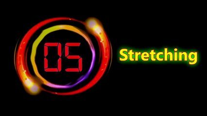 Timer stretching 4x15 seconds / Alongamento