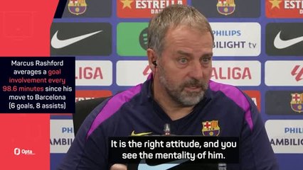 Flick hails Rashford's 'perfect mentality' for Barcelona